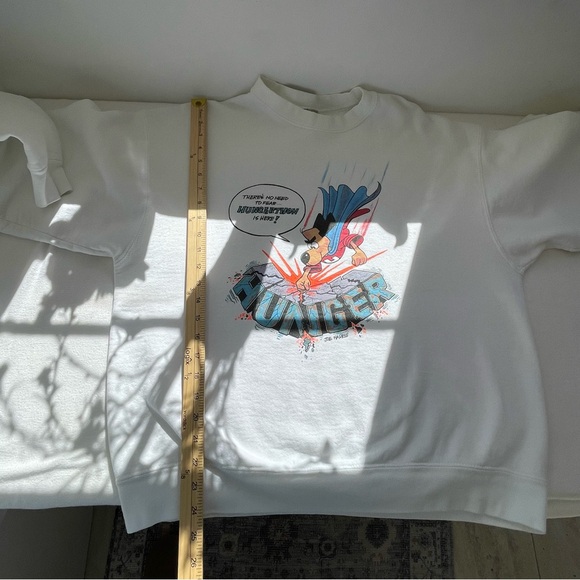 Vintage 1997 Hungerthon Underdog graphic fruit of a loop Heavy Cotton sweatshirt - Picture 6 of 11